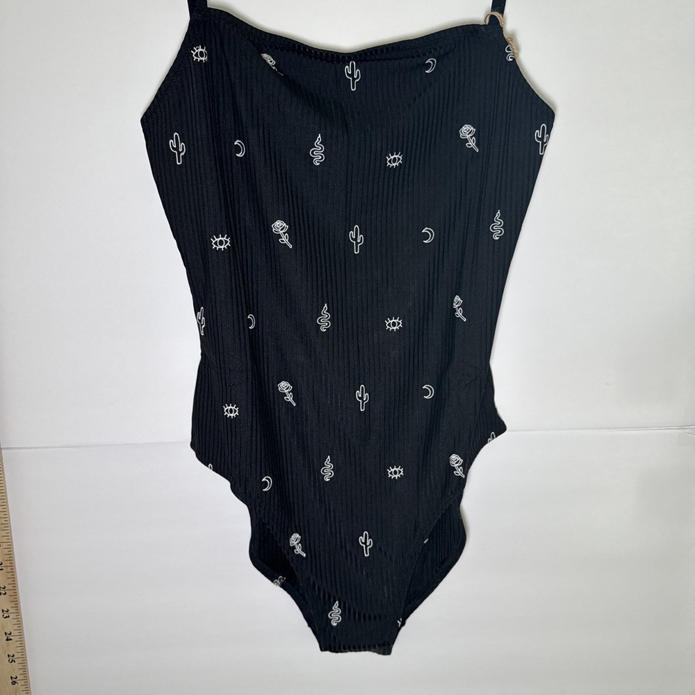 NWT Desert Dreamer Black One Piece Swimsuit Womans Size Large